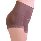 SANKOM Damen Haltungskorrektur Panty mit Spitze Shapewear, Größe XXL, Burgundenrot image number 4