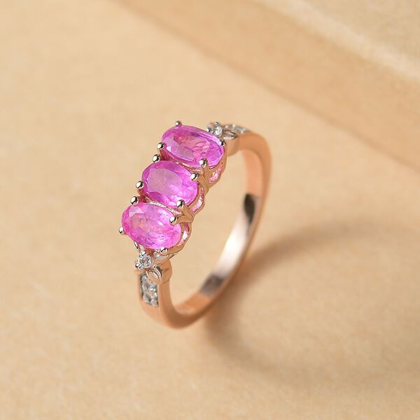 D&rsquo;Joy Ilakaka Rosa Saphir und Zirkon Ring - 2,12 ct. image number 1