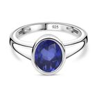 Tansanit-Farbe Quarz Ring 925 Silber rhodiniert (Größe 17.00) ca. 2,05 ct