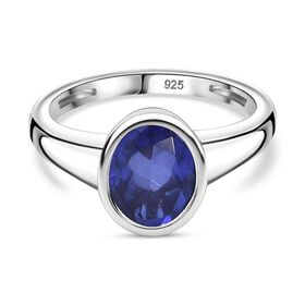 Tansanit-Farbe Quarz Ring 925 Silber rhodiniert (Größe 17.00) ca. 2,05 ct