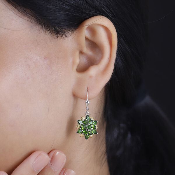 Nat&uuml;rliche Chromdiopsid-Ohrringe - 4,40 ct. image number 3