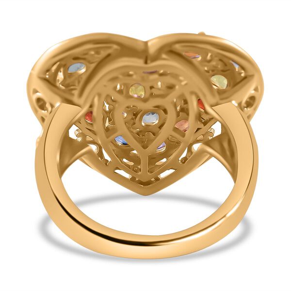 Mehrfarbiger Saphir Herz Ring, ca. 3,27 ct image number 3