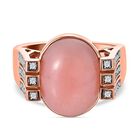 AA rosa Opal und Zirkon Ring - 7,83 ct. image number 0