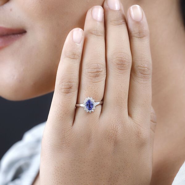 AA Tansanit und Moissanit Ring - 0,95 ct. image number 2