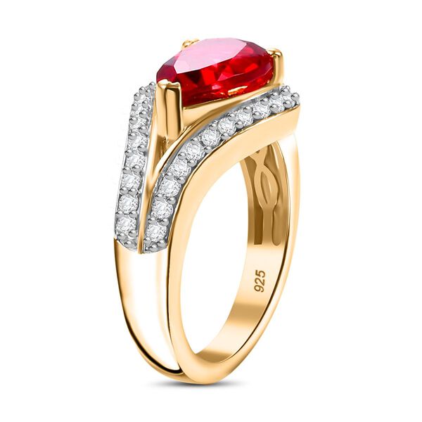 Labor Padparadscha Saphir und Zirkon Ring - 4,84 ct. image number 5