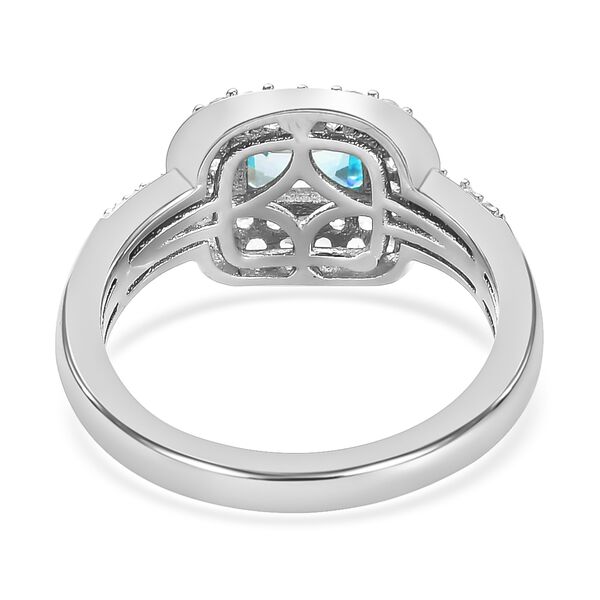 Kambodschanischer blauer und weißer Zirkon-Ring - 1,45 ct. image number 6