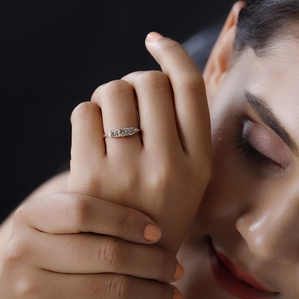 SGL zertifizierter nat&uuml;rlicher Champagner- und wei&szlig;er Diamant-Ring - 1 ct. image number 3