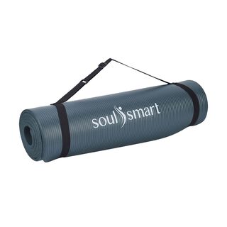 SOUL SMART - NBR Yoga-Matte mit Riemen, feuchtigkeitsbeständig, 188x61cm, waldgrün