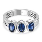 Kyanit Ring, 925 Silber platiniert (Größe 19.00) ca. 1.87 ct