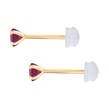 AAA Afrikanische Rubin Ohrringe in 375 Gold - 1,57 ct.