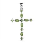 Nat&uuml;rlicher Peridot Anh&auml;nger 925 Silber rhodiniert ca. 1.75 ct