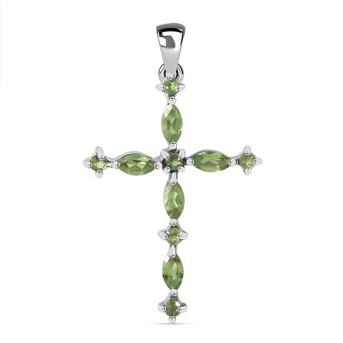 Natürlicher Peridot Anhänger 925 Silber rhodiniert ca. 1.75 ct image number 0