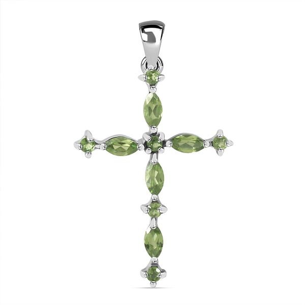 Natürlicher Peridot Anhänger 925 Silber rhodiniert ca. 1.75 ct image number 0