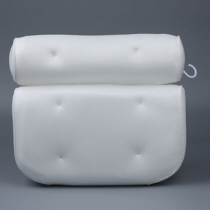 Badewannenkissen f&uuml;r Kopf und Nacken, Gr&ouml;&szlig;e 35x32x8 cm, Wei&szlig;