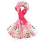  LA MAREY Solid chiffon 100% silk scarfMaterial:100% Mulberry silk size:110cm*180cmWeight : 50gwhite and pink