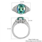 Pfau Triplett Quarz und Zirkon Ring 925 Silber platiniert image number 6