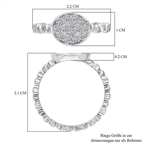 LUXURIANT DIAMOND - Lab Grown Diamant SI-GH Ring 925 Silber rhodiniert (Größe 18.00) ca. 0.34 ct image number 5