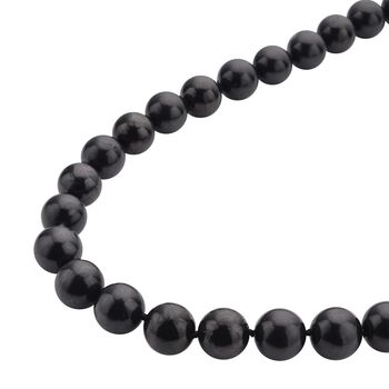 Runde Schungit-Perlen-Halskette - 446,55 ct.