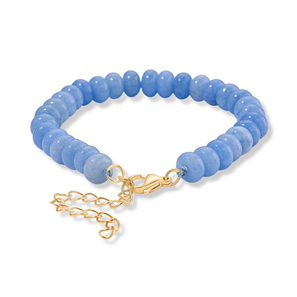 Blaue Quarzit 45+5cm Halskette und 17+5cm Armband image number 10