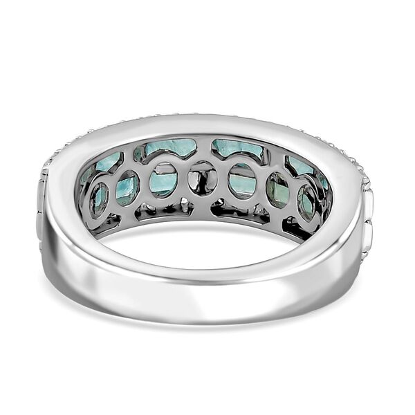 Grandidierit und Zirkon Ring 925 Silber platiniert  ca. 1,85 ct image number 6