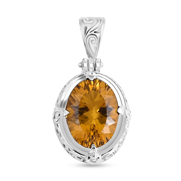 D'Joy AA Citrin (16x12mm) Anh&auml;nger 925 Silber ca. 8.48 ct