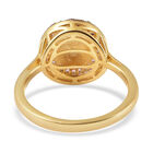 Natürlicher Äthiopischer Opal und Rosa Saphir Halo Ring 925 Silber Gelbgold Vergoldet image number 4
