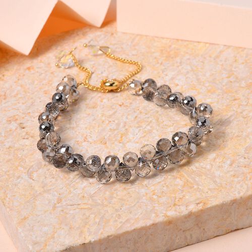 Graues Kristall Armband, flexibel image number 1