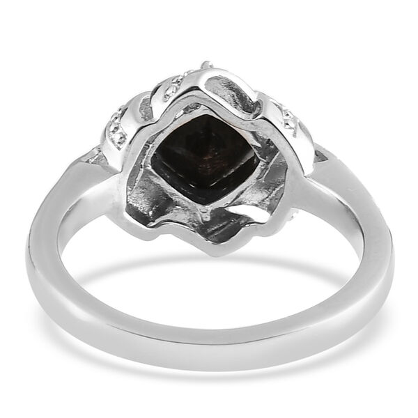 Schokoladen Saphir Ring Edelstahl  ca. 2,13 ct image number 6