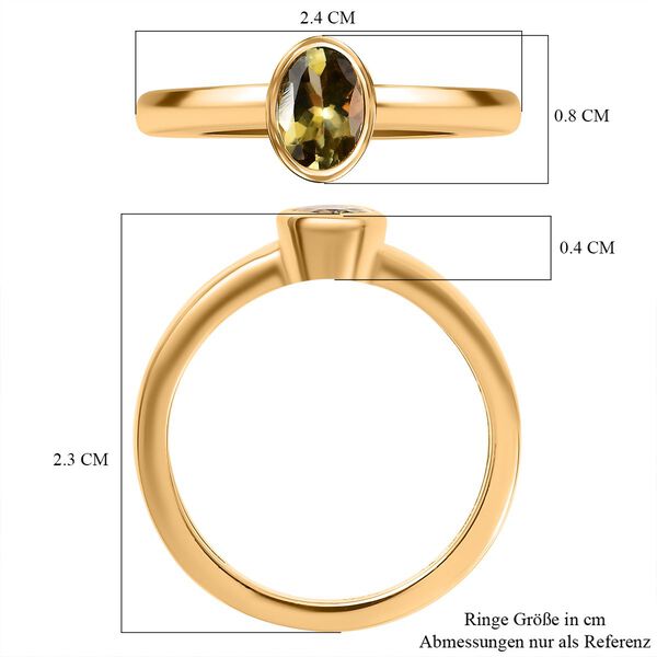Natürlicher, goldener Tansanit-Ring - 0,62 ct. image number 7