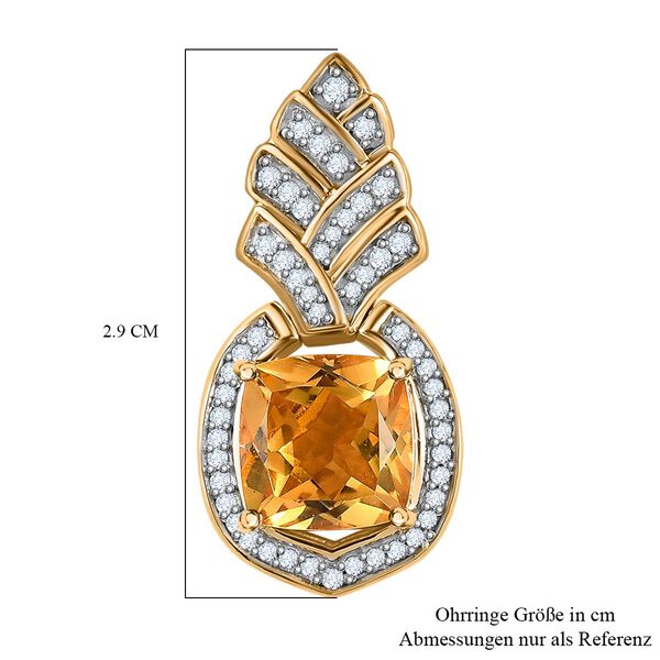 Citrin und Zirkon Ohrringe - 8,97 ct. image number 5