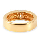 88 Facetten Moissanit Ring 925 Silber Gelbgold Vermeil  ca. 0,62 ct image number 4