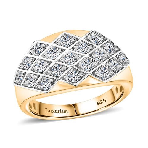LUXURIANT DIAMOND- SI Labor Diamant  Ring, 925 Silber 750 Gelbgold Vermeil - 1 ct. image number 4