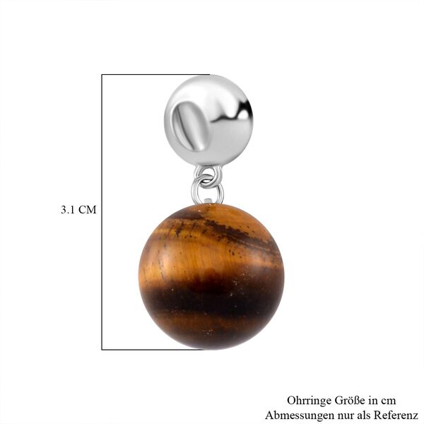 Gelbes Tigerauge Ohrringe - 56 ct. image number 6