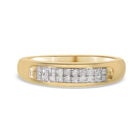 Diamant-Ring, 925 Silber Gelbgold Vermeil  ca. 0,10 ct image number 0
