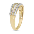 Diamant-Ring, 925 Silber Gelbgold Vermeil  ca. 0,50 ct image number 3