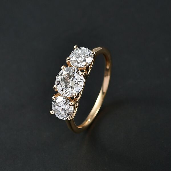 LUXURIANT SGL zertifizierter VS-EF Labor Diamant Ring in 585 Gold - 2 ct. image number 2