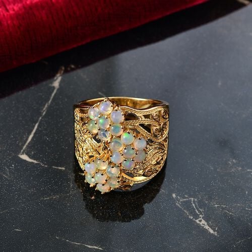 AA Natürlicher, äthiopischer Welo Opal Ring Nickelfreies Messing (Größe 18.00) ca. 2,44 ct image number 1