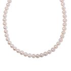 Weiße Süßwasser Perle Halskette ca. 60 cm 925 Silber rhodiniert image number 0