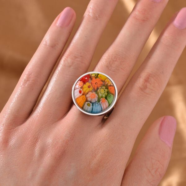 Mehrfarbiger Ring im Murano-Stil image number 7