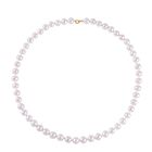 AAAA Weiße Süßwasser Perle Halskette, ca. 50 cm, 375 Gold vergoldet