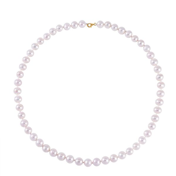 AAAA 9-10mm wei&szlig;e S&uuml;&szlig;wasserperlen-Halskette
