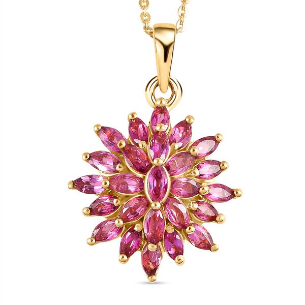 AA Rubellit Anh&auml;nger mit Kette, 50 cm - 2,10 ct.