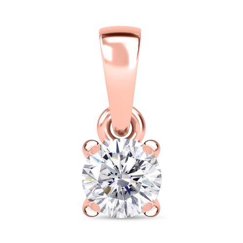 Moissanit Anhänger, 925 Silber 750 Roségold Vermeil - 0,22 ct. image number 0