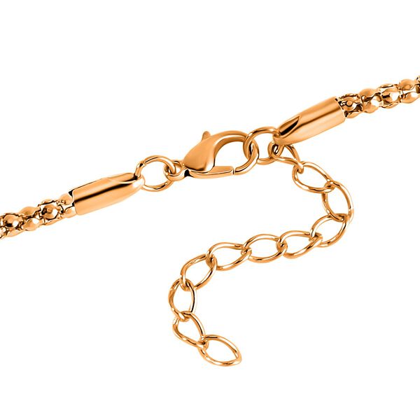 Rosa Kristall, Weißer Kristall Halskette ca. 70 cm  Std Gelb image number 5