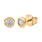 LUXURIANT DIAMOND - Lab Grown Diamant SI-GH Ohrringe 925 Silber 750 Gelbgold Vermeil ca. 0.25 ct