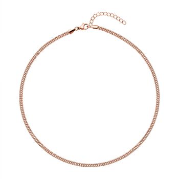 Panzerkette, ca. 50 cm, Edelstahl, ca. 9,10g, ros&eacute;farben