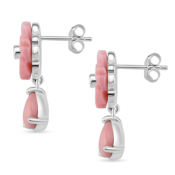 D'Joy Natürliche Rosa Königsmuschel Perle Ohrringe 925 Silber rhodiniert image number 4