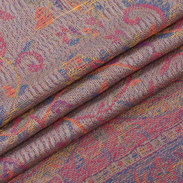 Jacquard Paisley-Schal mit Fransen, 170cm x 75cm, Lilac image number 8