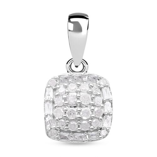 Weißer Diamant Anhänger, 925 Silber platiniert, ca. 0.25 ct image number 0