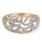 Diamant Ring 925 Silber vergoldet (Größe 16.00) ca. 0,05 ct